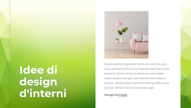 Idee creative di interior design Mockup del sito web