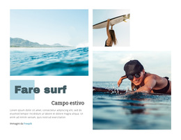 Campo Estivo Di Surf - Modello Di Progettazione Del Sito Web