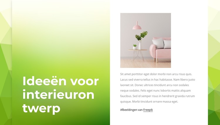 Creatieve ideeën voor interieurontwerp CSS-sjabloon