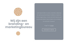 Branding- En Marketingbureau - Sjabloon Voor Één Pagina