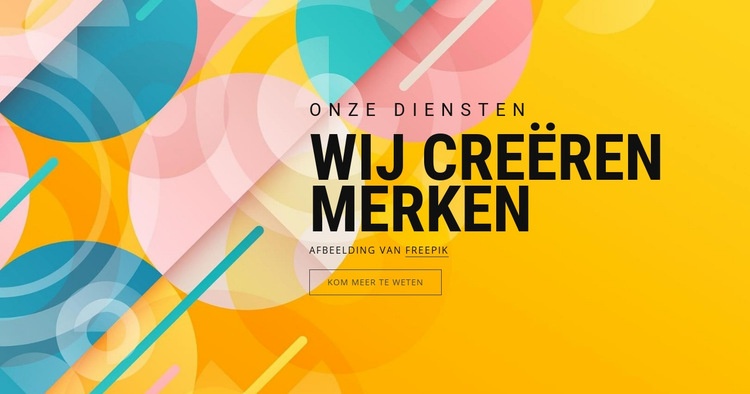 Creatie van merkitems Website ontwerp