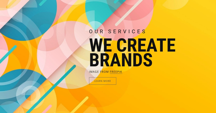 Brand asset creation One Page Template