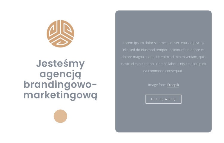 Agencja brandingowa i marketingowa Makieta strony internetowej