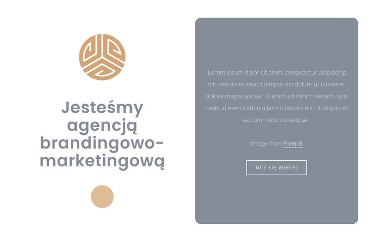 Agencja brandingowa i marketingowa Projekt strony internetowej