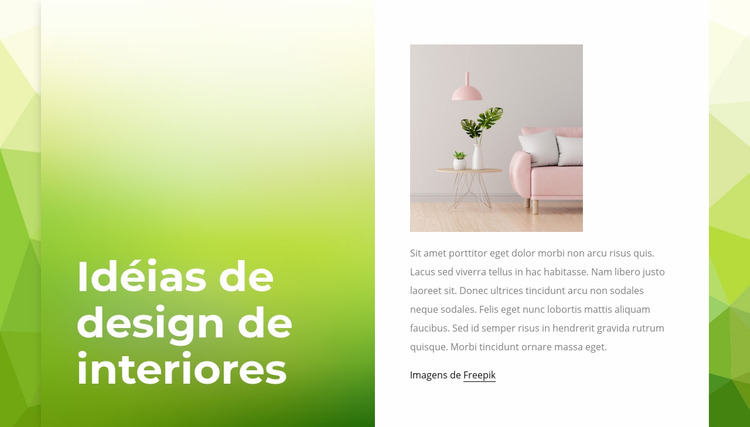 Ideias criativas para design de interiores Template Joomla