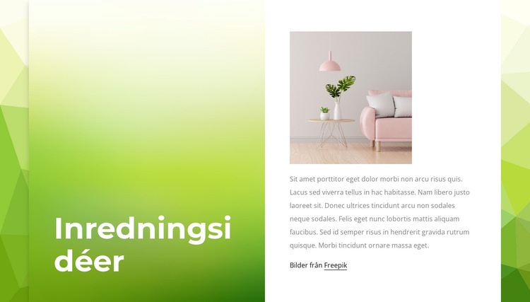 Inredningsdesign kreativa idéer CSS -mall