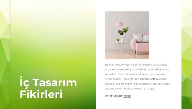 İç tasarım yaratıcı fikirler Web Sitesi Oluşturucu Şablonları