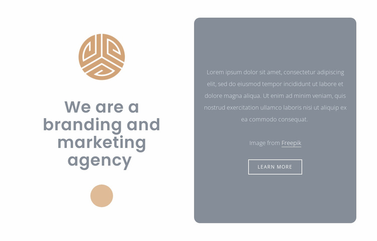 Branding and marketing agency Landing Page