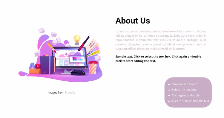 We create illustrations Landing Page