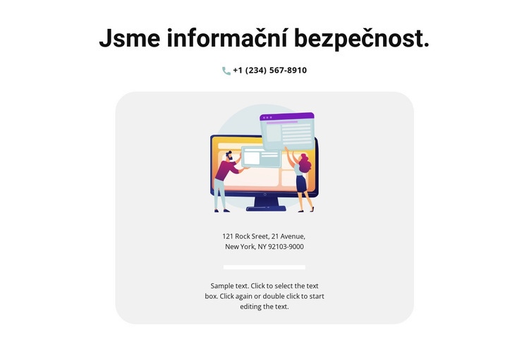 Kontaktujte pro informace Šablona CSS