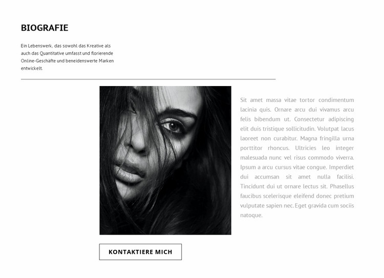 Biografie des Grafikdesigners HTML Website Builder