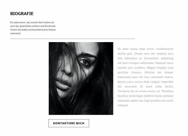 Biografie des Grafikdesigners Website design