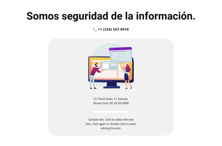 Contacto para información Plantilla