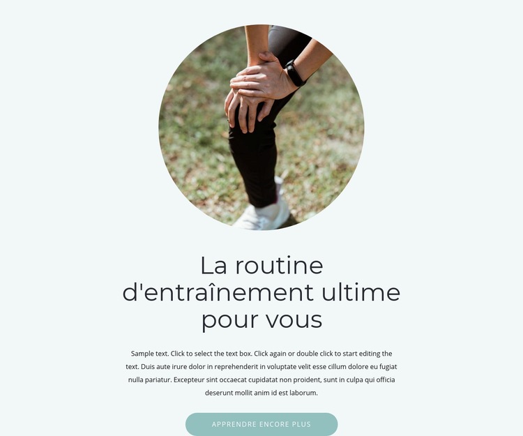 Démarrer un parcours sportif Créateur de site Web HTML