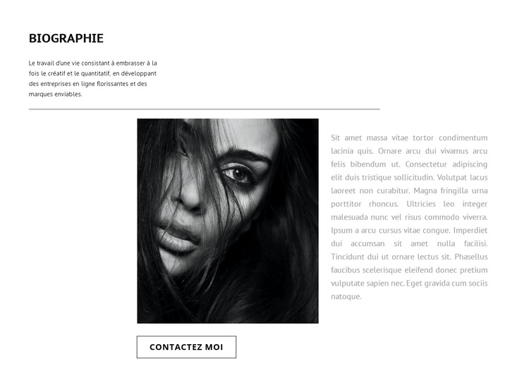 Biographie du graphiste Thème WordPress