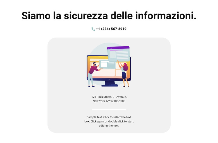 Contattare per informazioni Tema WordPress