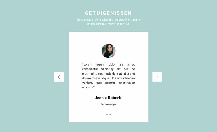Twee recensies in een slider HTML5-sjabloon
