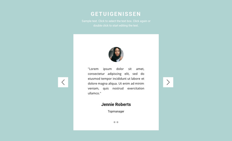 Twee recensies in een slider WordPress-thema