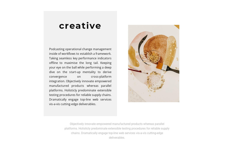 How beauty is created One Page Template