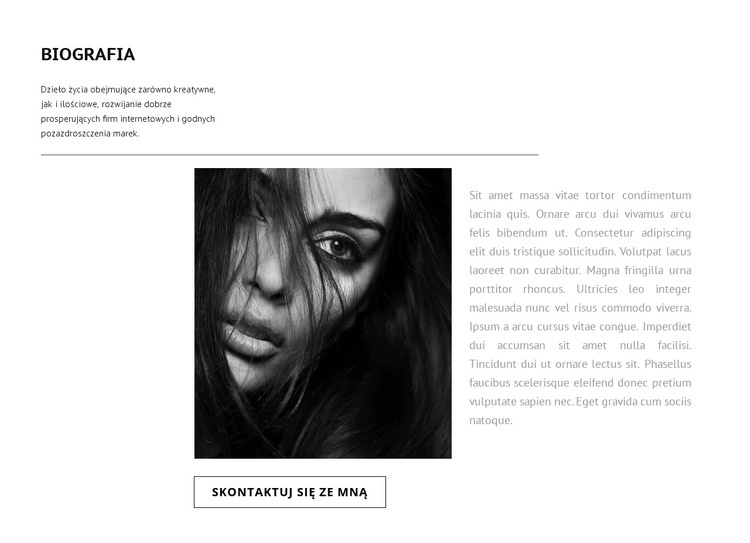 Biografia grafika Kreator witryn internetowych HTML