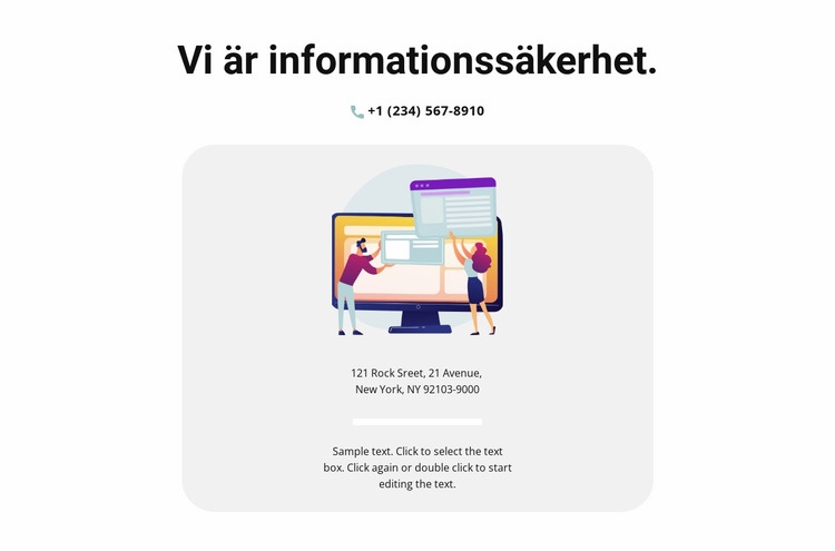 Kontakta för information WordPress -tema