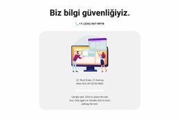 Bilgi Için Iletişim Için Açılış Sayfası Şablonu