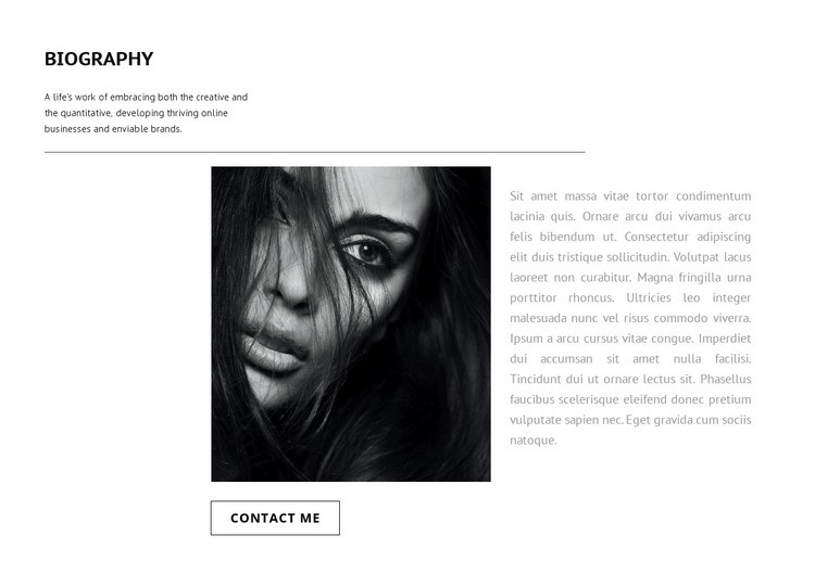 Graphic designer biography Webflow Template Alternative