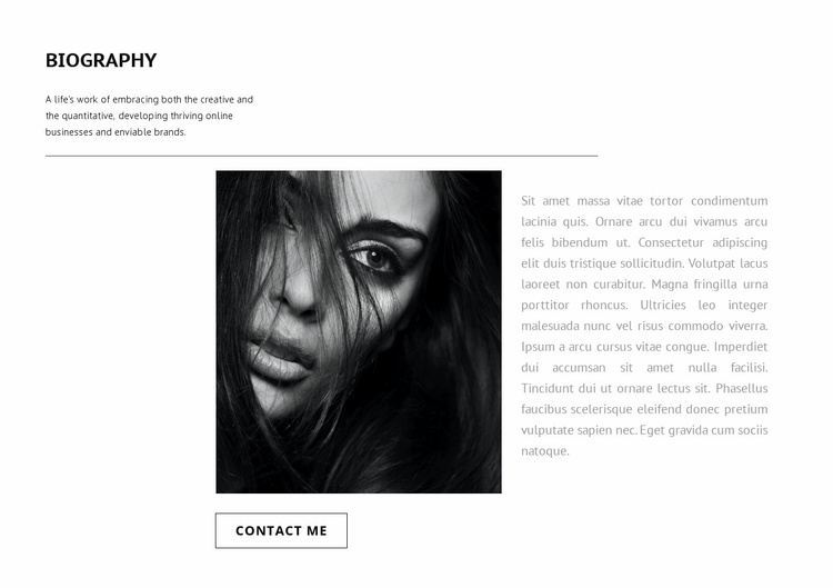 Graphic designer biography Website Template