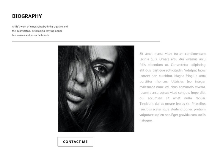 Graphic designer biography WordPress Theme