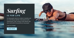 Surfing Is For Life Landing Page Template