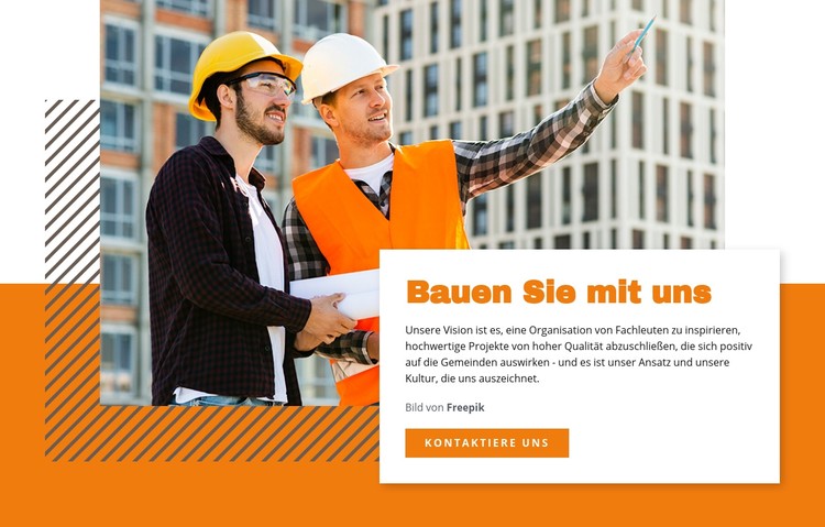 Bauen Sie mit uns CSS-Vorlage