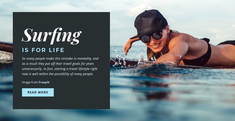 Surfing is for Life Elementor Template Alternative