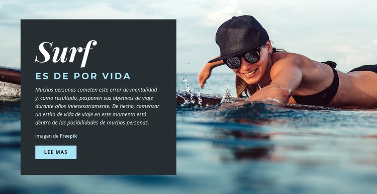 El surf es para toda la vida Plantilla HTML5