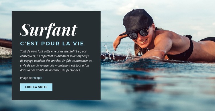 Le surf c'est pour la vie Créateur de site Web HTML