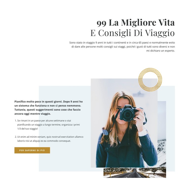 99 consigli di viaggio Modello CSS