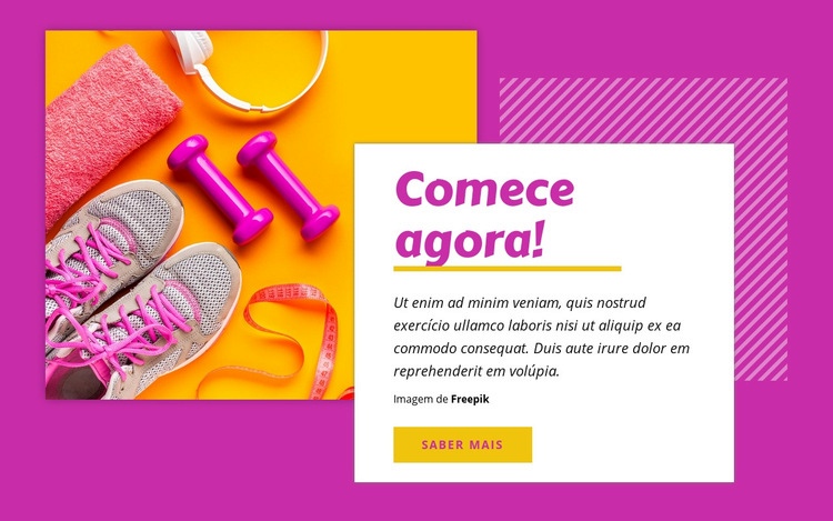 Exercícios intensivos e treinamento individual Landing Page