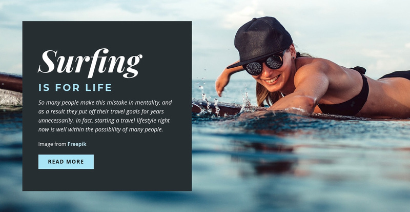 Surfing is for Life Web Page Design