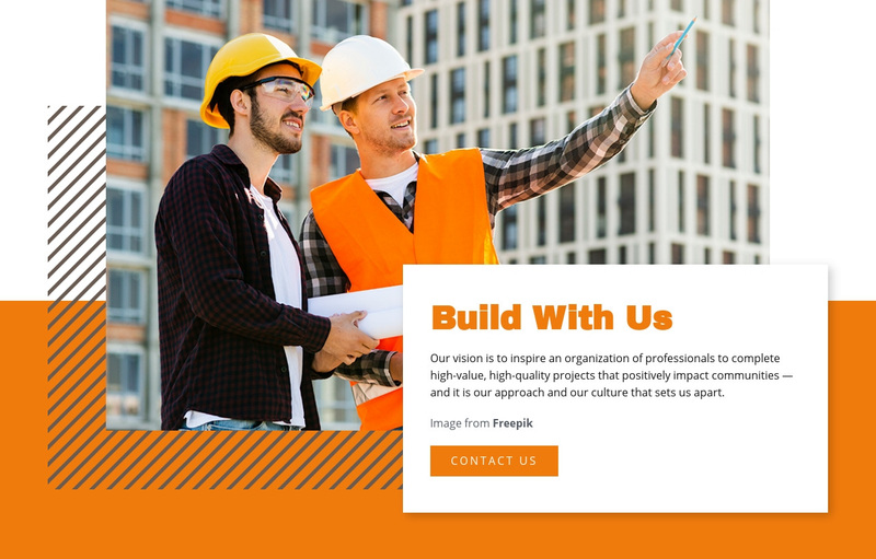 Build With Us Web Page Design