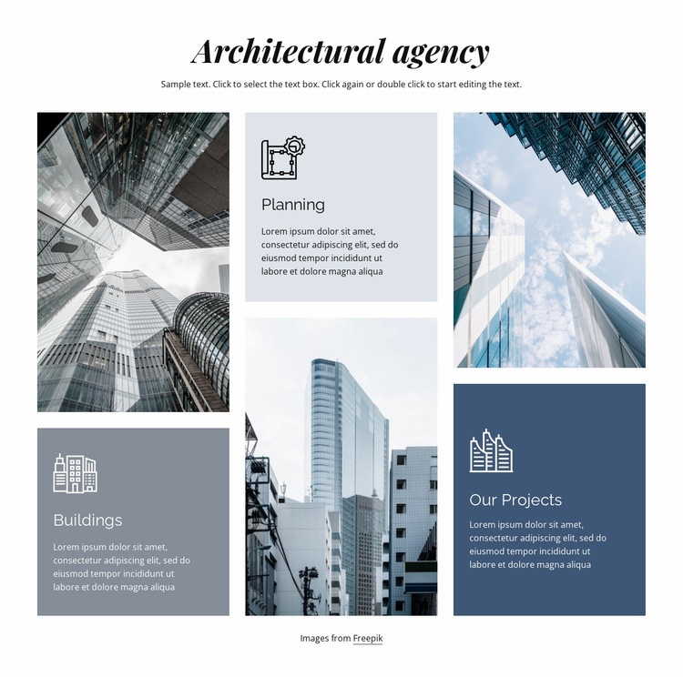 Architektonická agentura Html Website Builder
