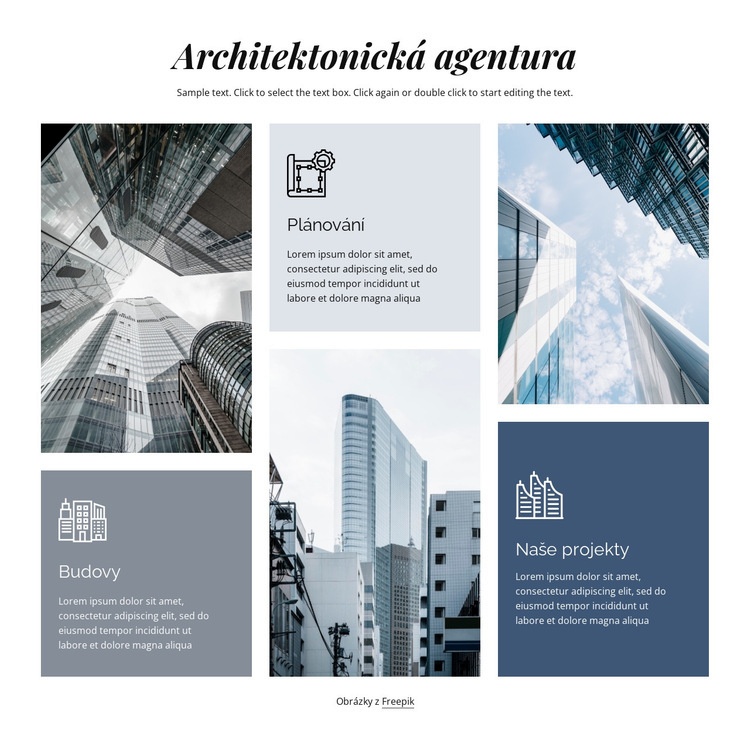 Architektonická agentura Šablona webové stránky
