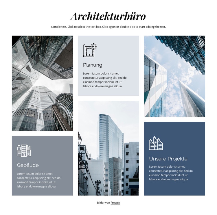 Architekturbüro Landing Page