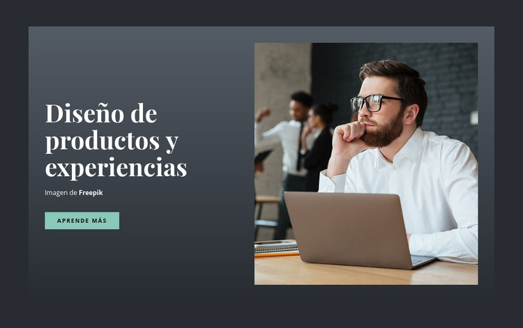 Diseño de productos y experiencias Plantilla de sitio web