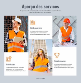 Aperçu Des Services - Modèle De Maquette De Site Web