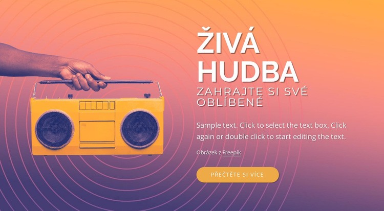 Živý hudební design Šablona CSS