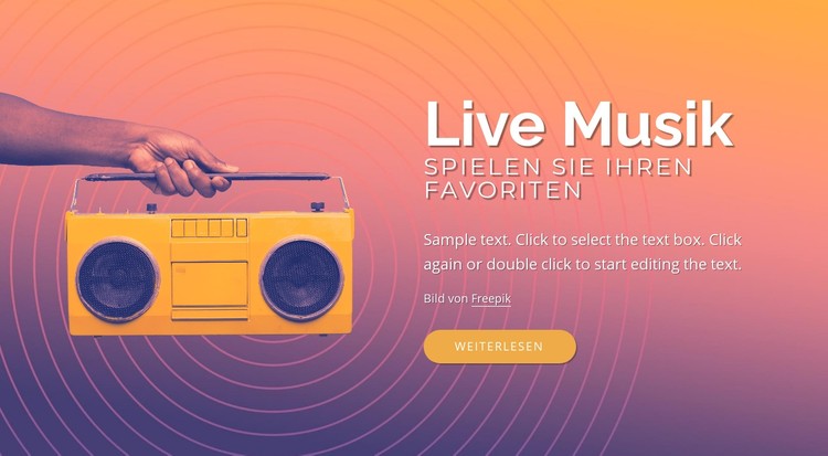 Live-Musik-Design CSS-Vorlage