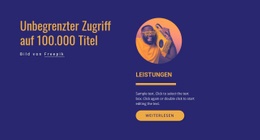 Unbegrenzter Zugang - Modernes Website-Design