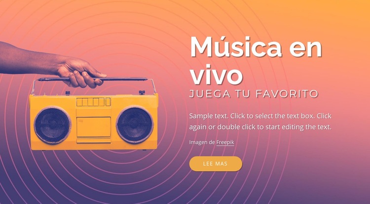 Diseño de música en vivo Diseño de páginas web