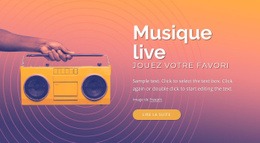 Conception De Musique En Direct - Maquette De Site Web Réactive