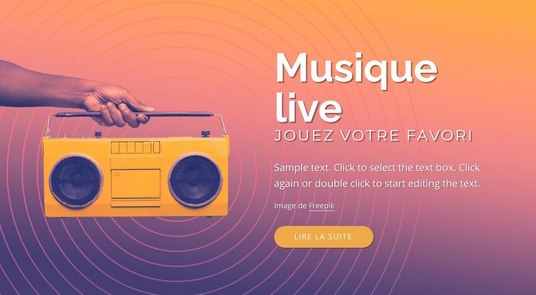 Conception de musique en direct Modèle