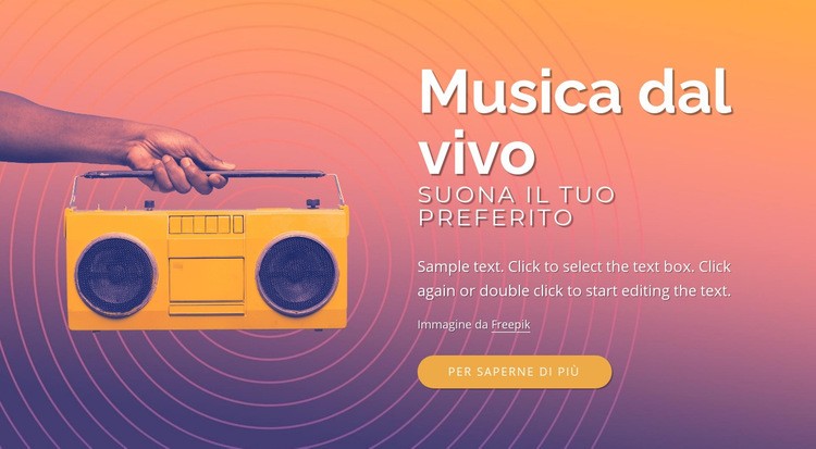 Progettazione di musica dal vivo Modelli di Website Builder